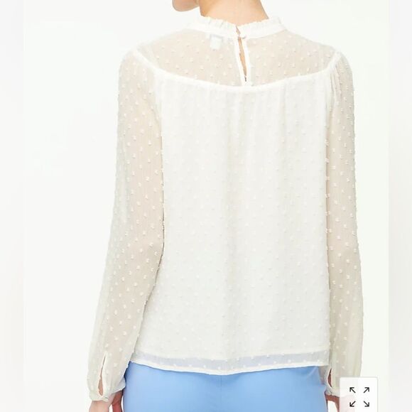 J. Crew Clip-dot smocked top* - Picture 4 of 9